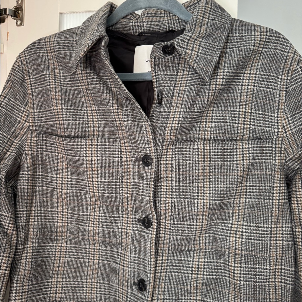 Wilfred Black and White Plaid Blazer